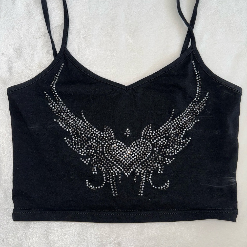 Crop spaghetti strap top